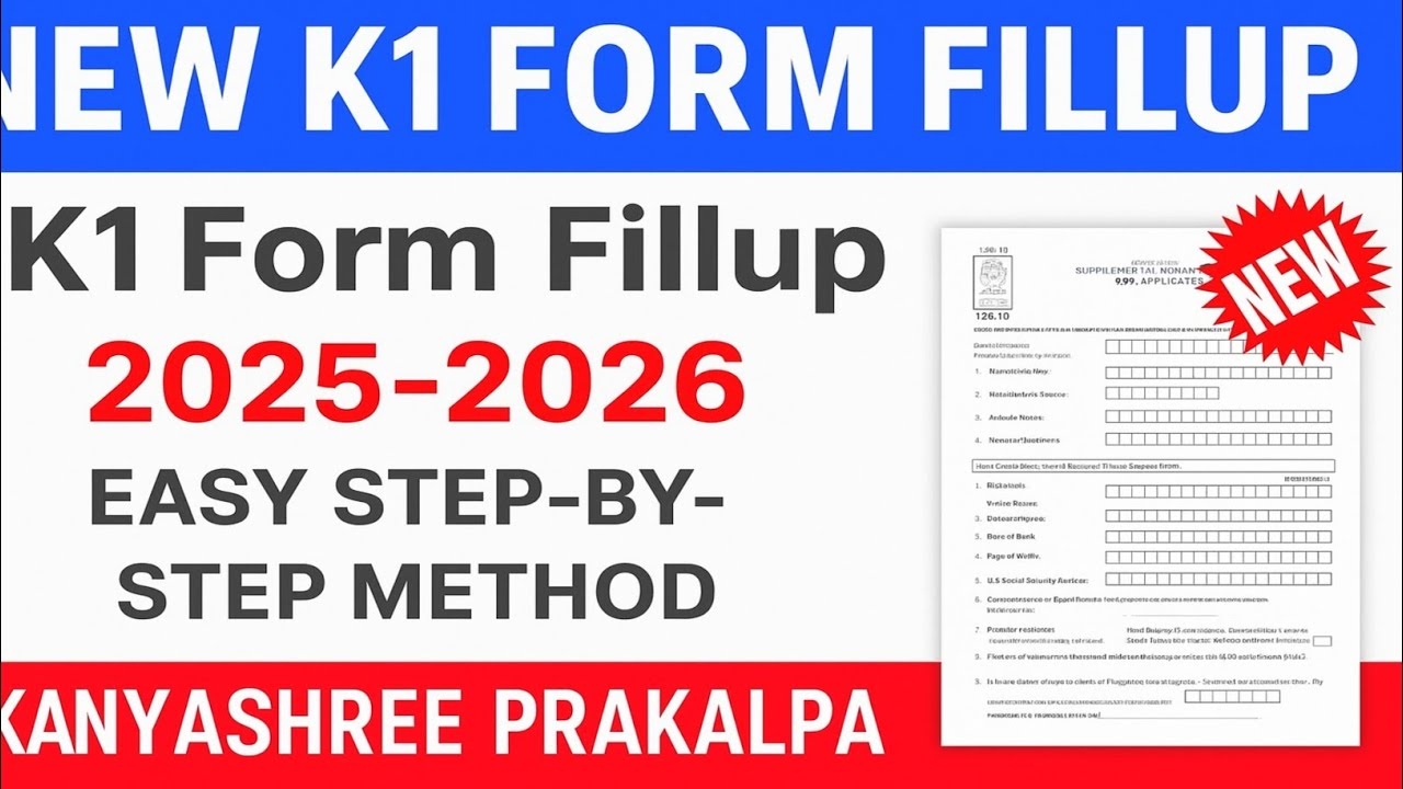 Kanyashree K1 Form Fill Up 2025 26 Step By Step Guide In Bengali 