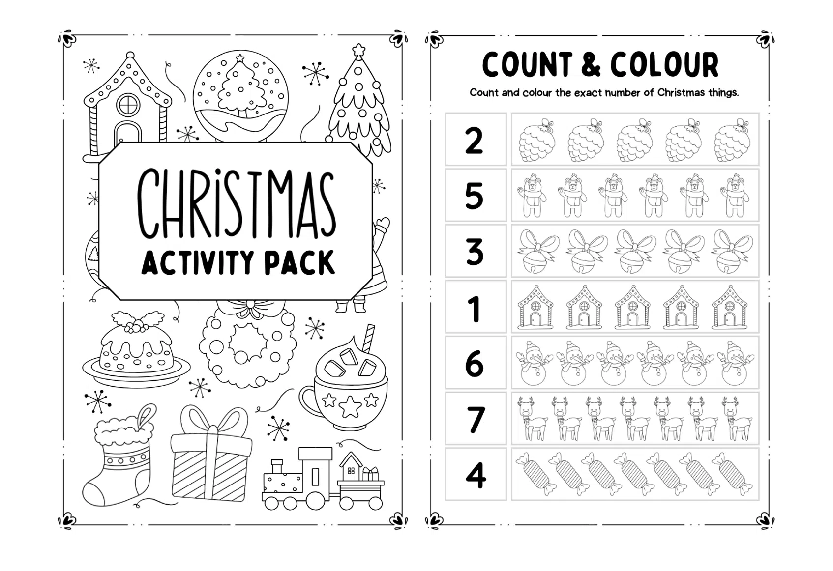 Christmas Activities Worksheets Free Printable