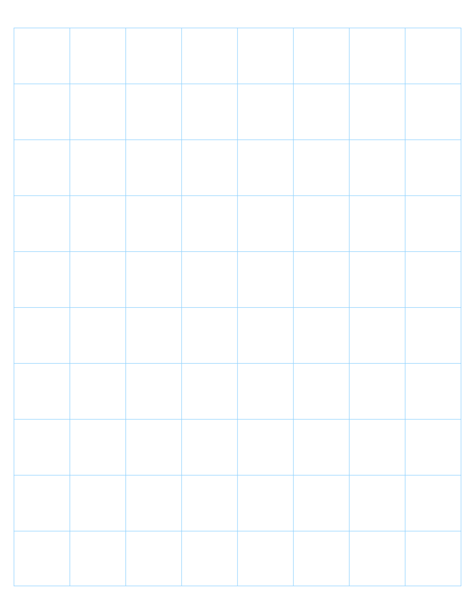 1 Inch Printable Graph Paper