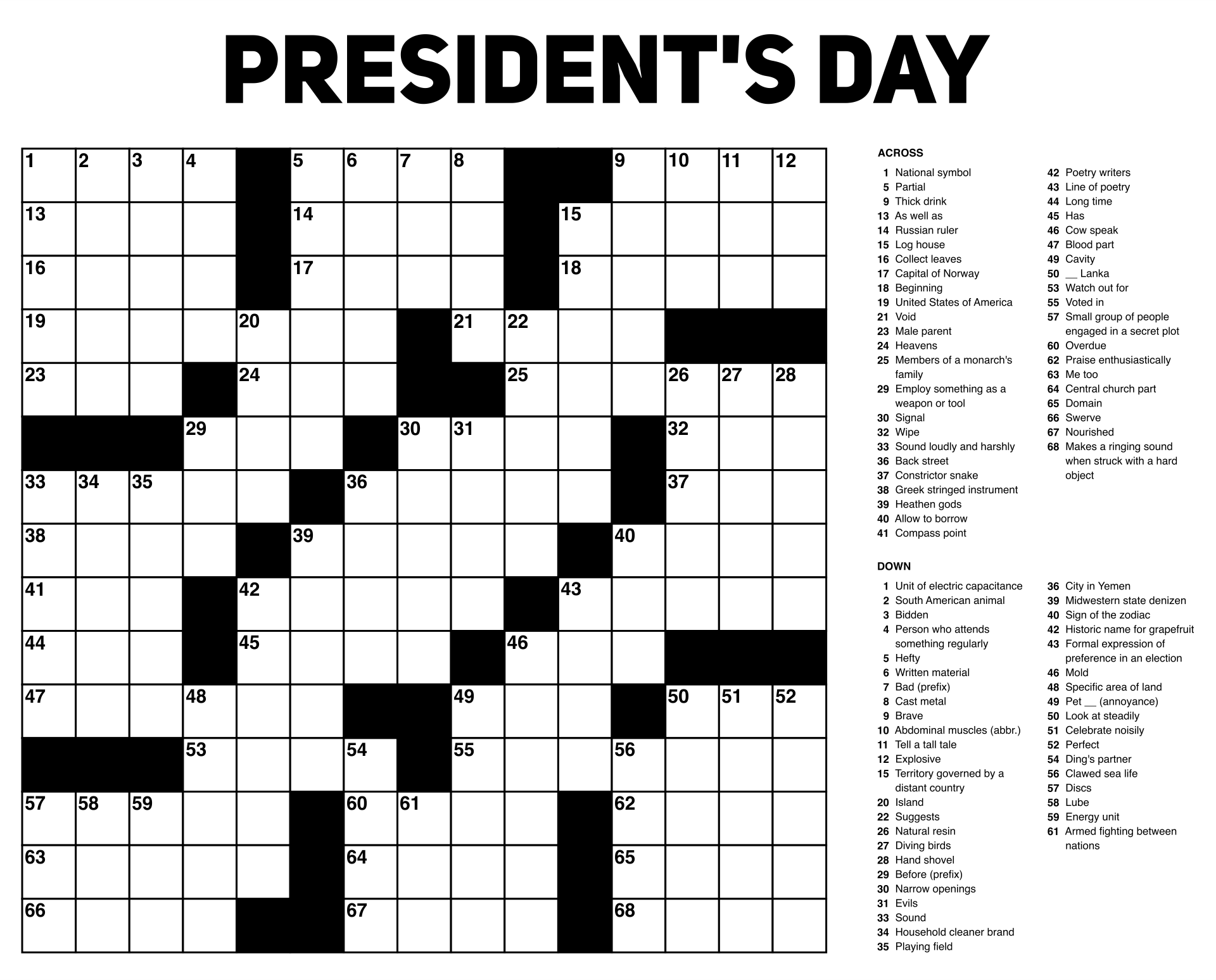 Large Print Easy Crossword Puzzles 10 Free PDF Printables 