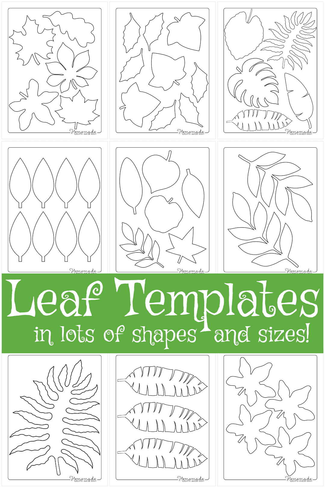 Leaves Template Printable