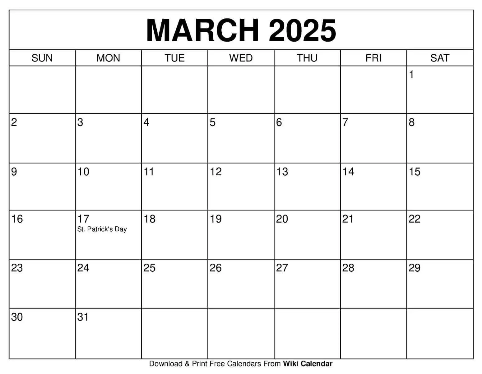 March 2025 Calendar Printable Templates amp More