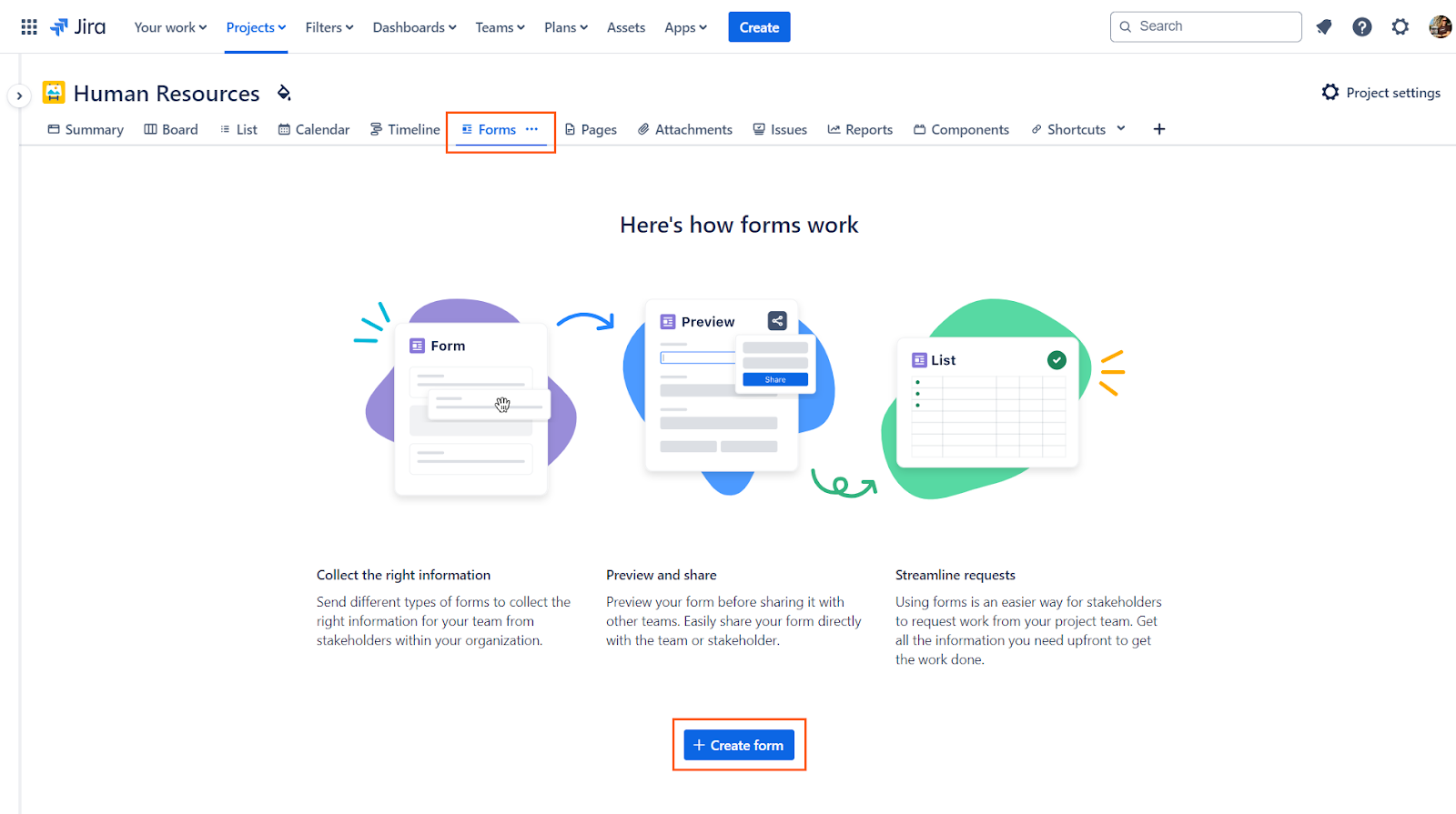 Jira Forms Feature