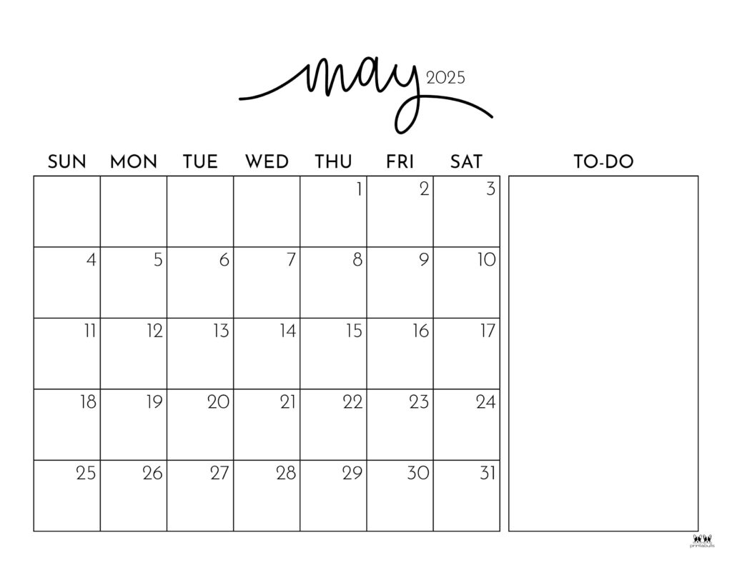 Blank Mini Calendar Printable Handmade