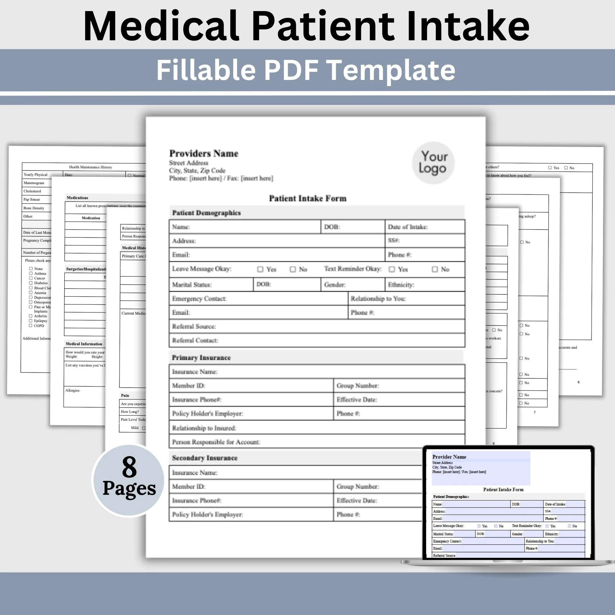 Printable Medical Intake Form Template