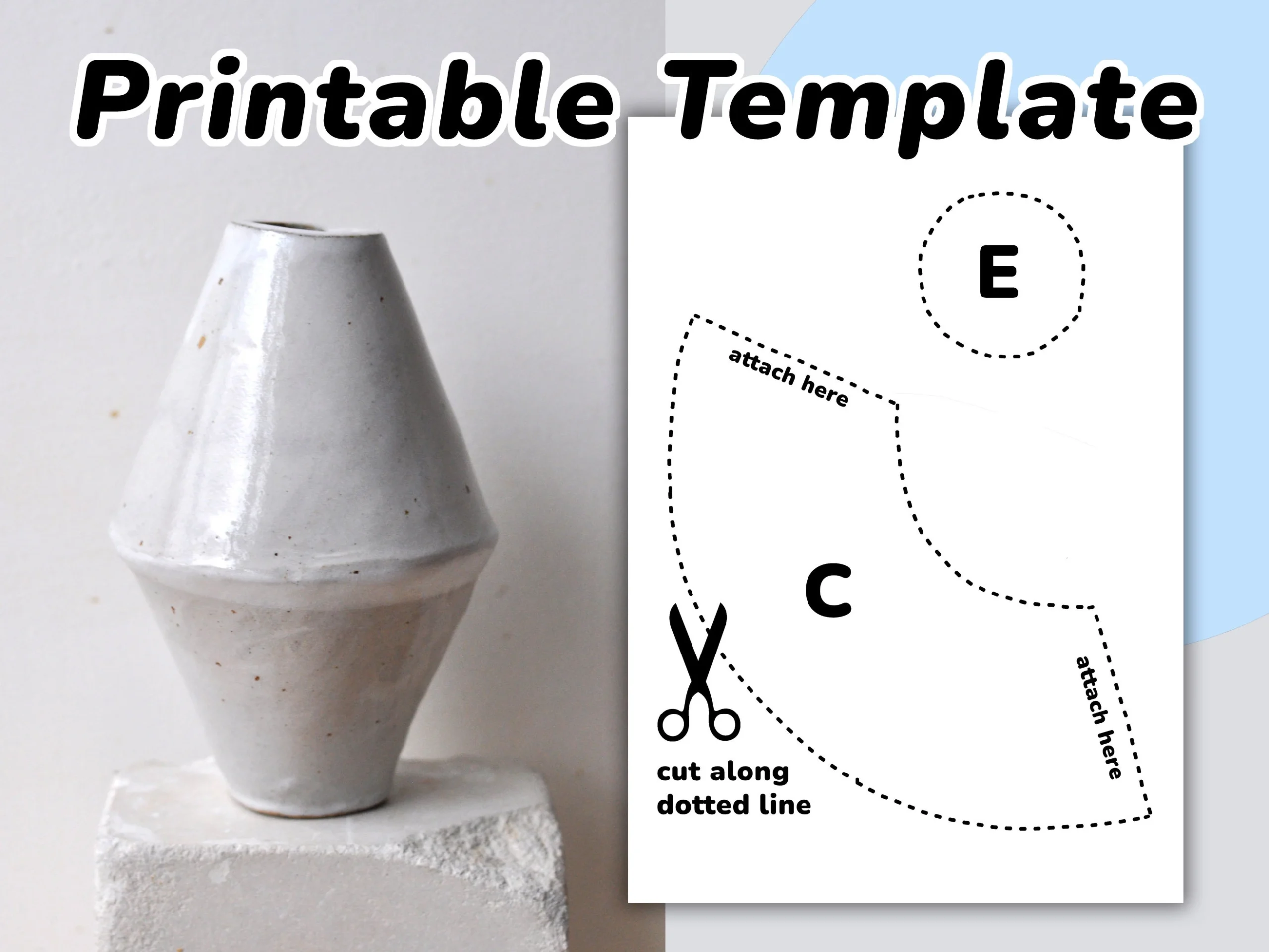 Minimal Vase Slab Pottery Template Keramikwerkzeug Etsy 