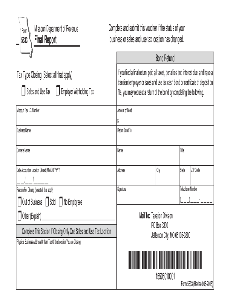 Mo Form 4923 H Form