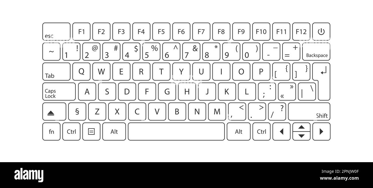 Modern Flat Web Template With Keyboard Template On Gray Background 