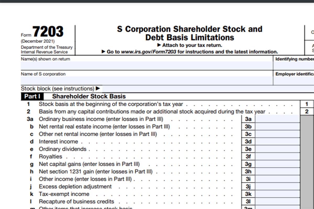 More Basis Disclosures This Year For S Corporation Shareholders 