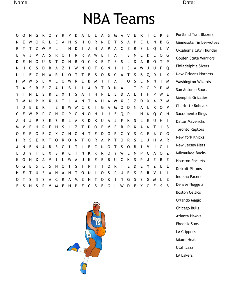 NBA Crossword WordMint