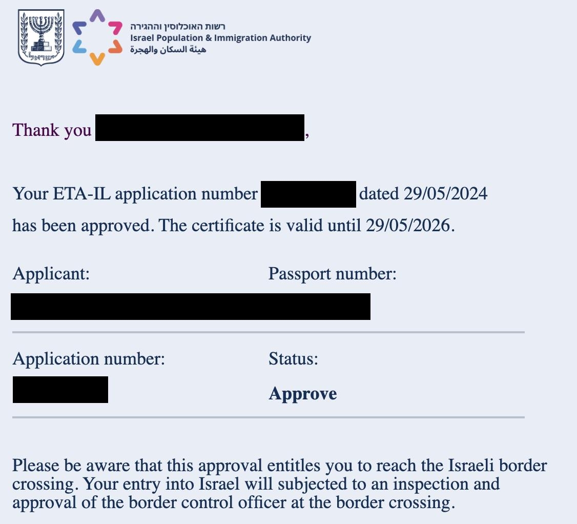 Neues Israel ETA IL R PassportPorn