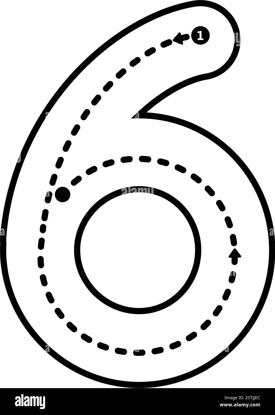 Number 6 Worksheet Cut Out Stock Images amp Pictures Alamy