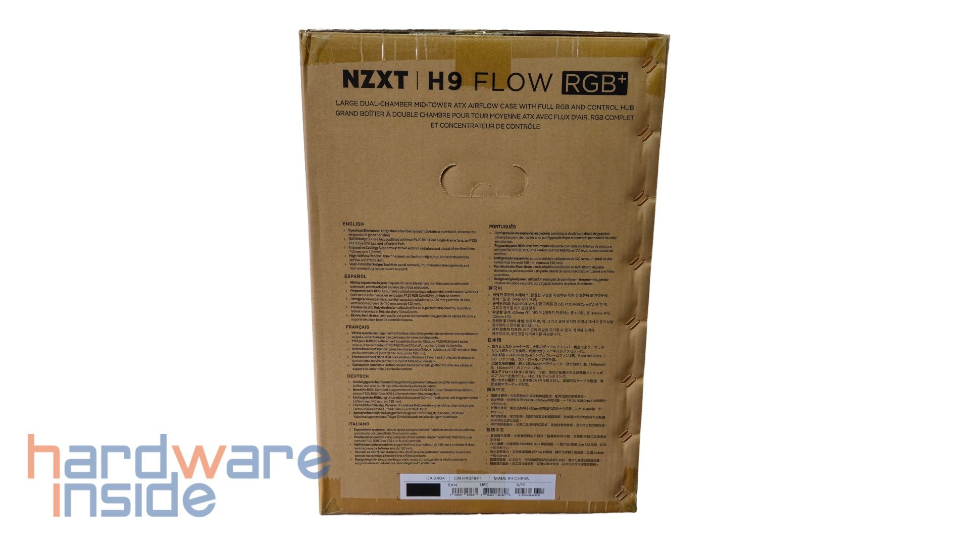 nzxt h9 flow rgb im test hardware inside