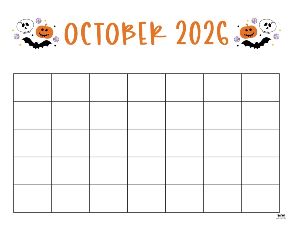 Blank October Calendar 2026