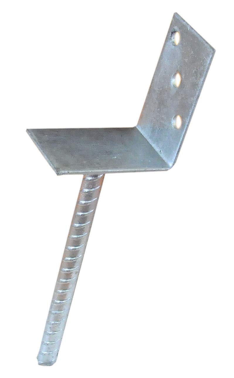 Pfostentr ger Zum Einbetonieren L Form Auflage 75 Mm L Tr ger Zauntr ger Riffeldolle 200 Mm Lang Feuerverzinkt Amazon de Baumarkt