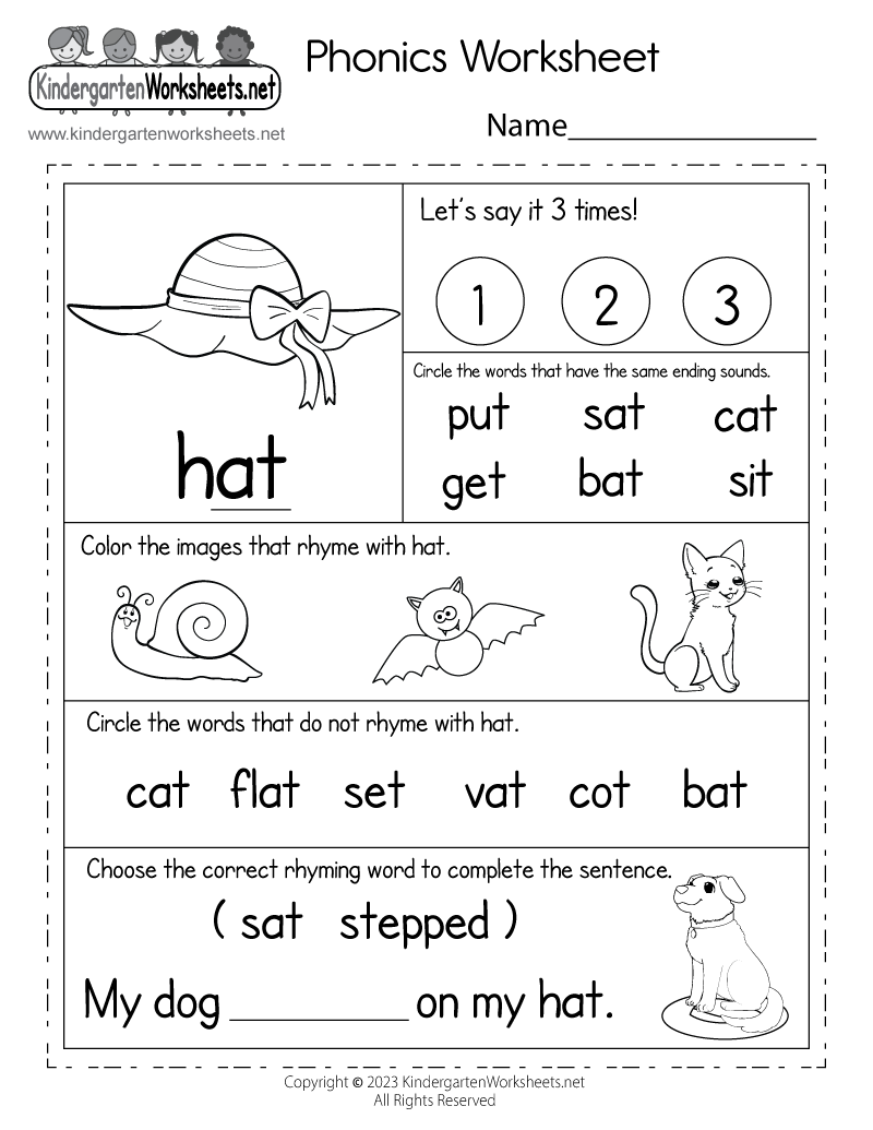 Free Printable Phonics Worksheets Ks1