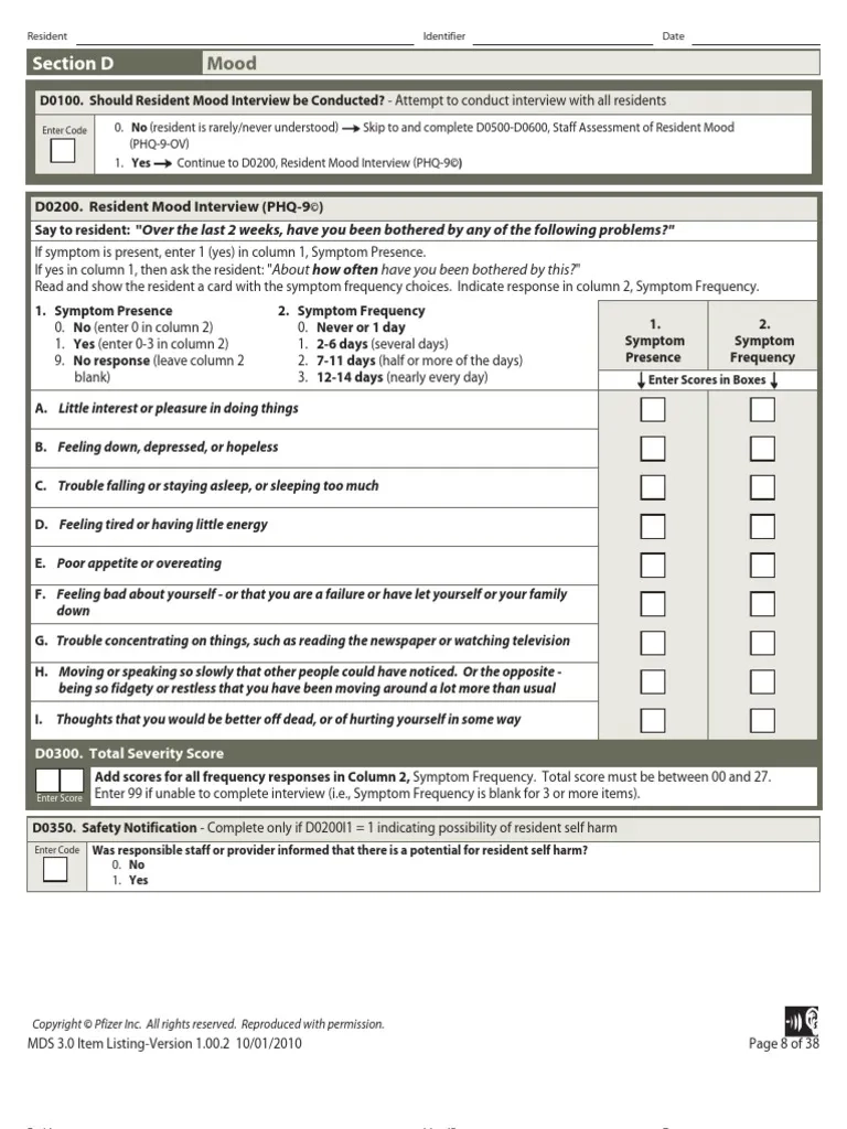 PHQ PDF Psychiatric Diagnosis Psychiatry