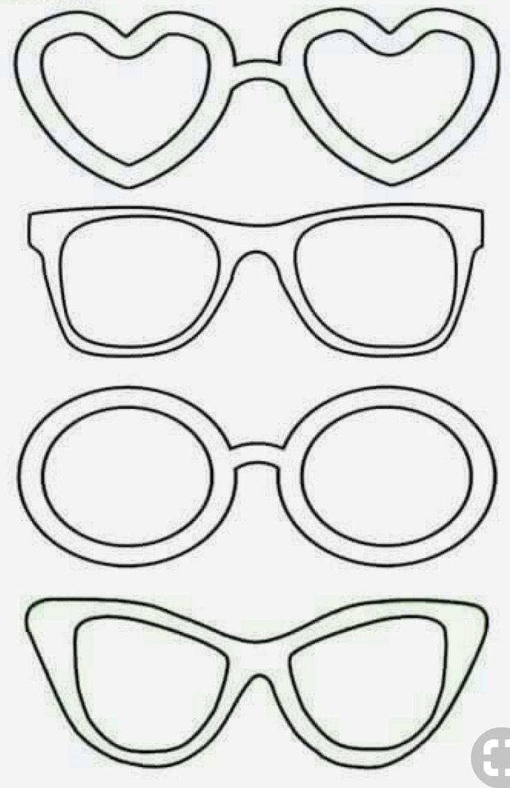 Printable Sunglasses Template