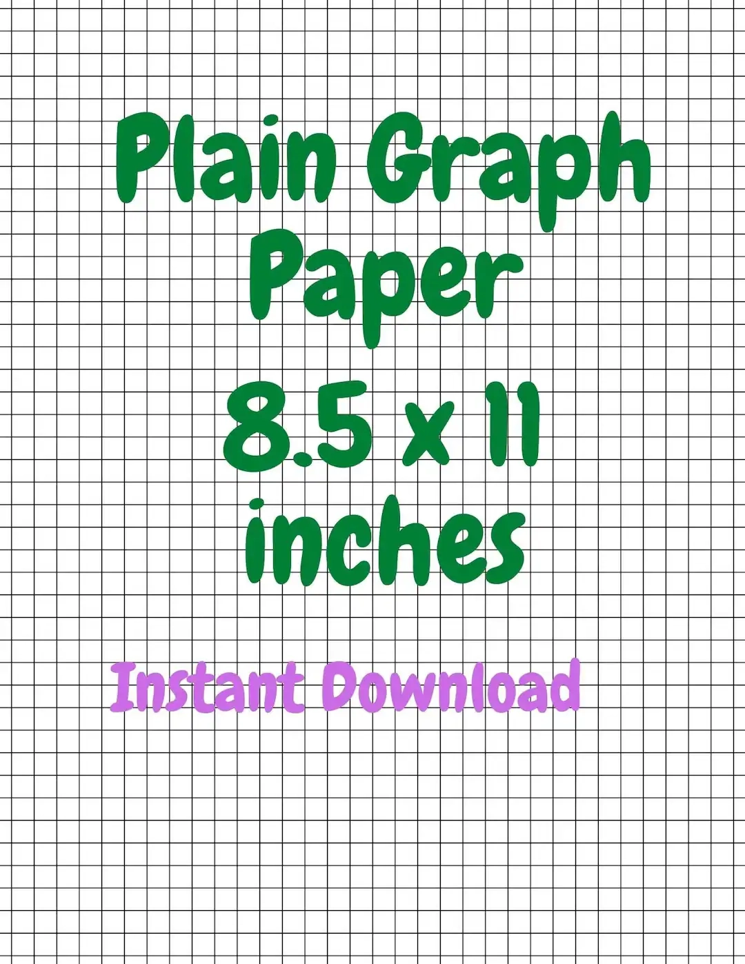 Graph Paper 8.5 X 11