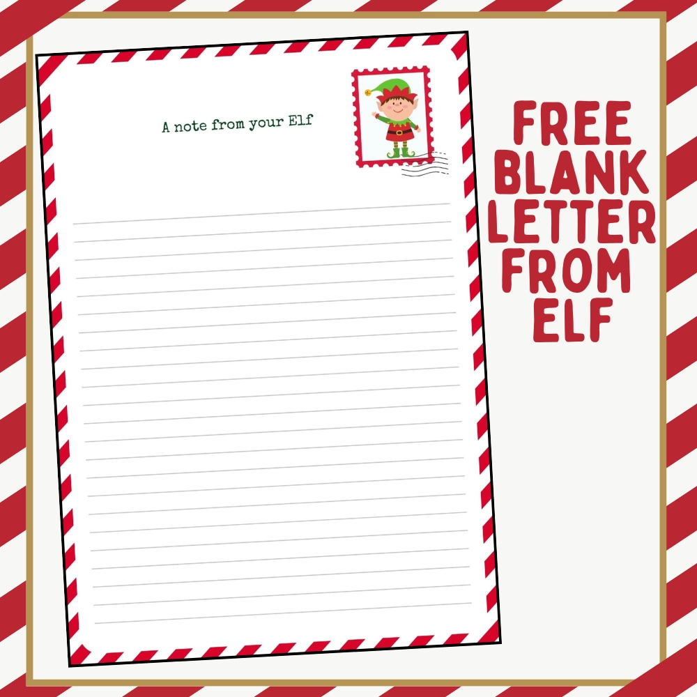 Free Printable Elf Letter Template