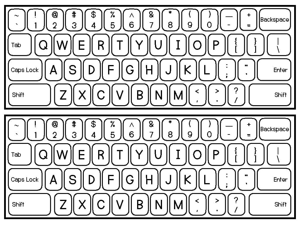 Keyboard Template Printable