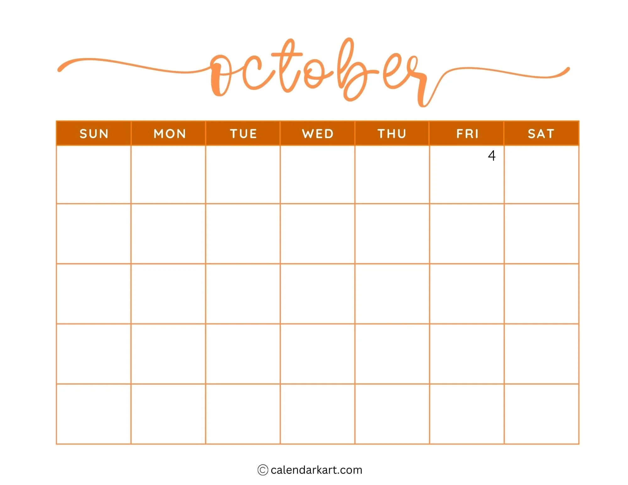 Free Calendar Template Printable