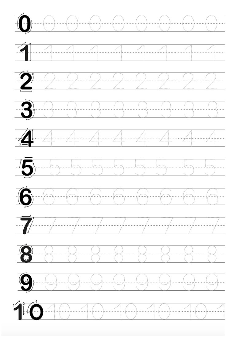 Printable Worksheets For Tracing Letters amp Numbers