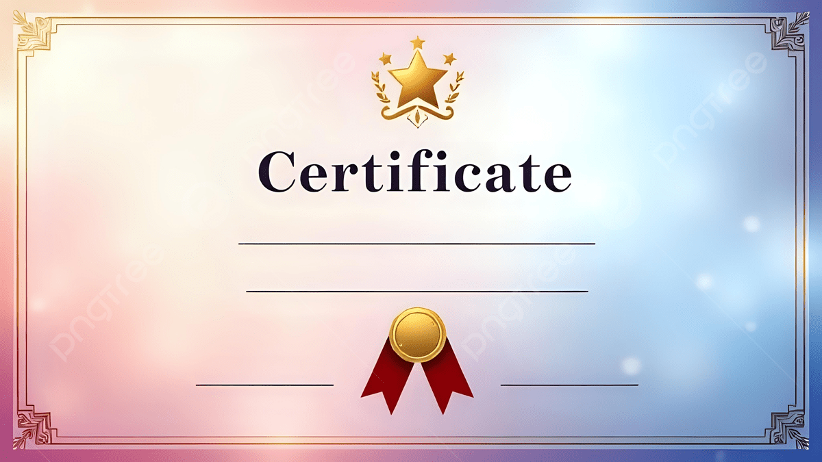 Professional Blank Certificate Of Excellence Template Photo And 
