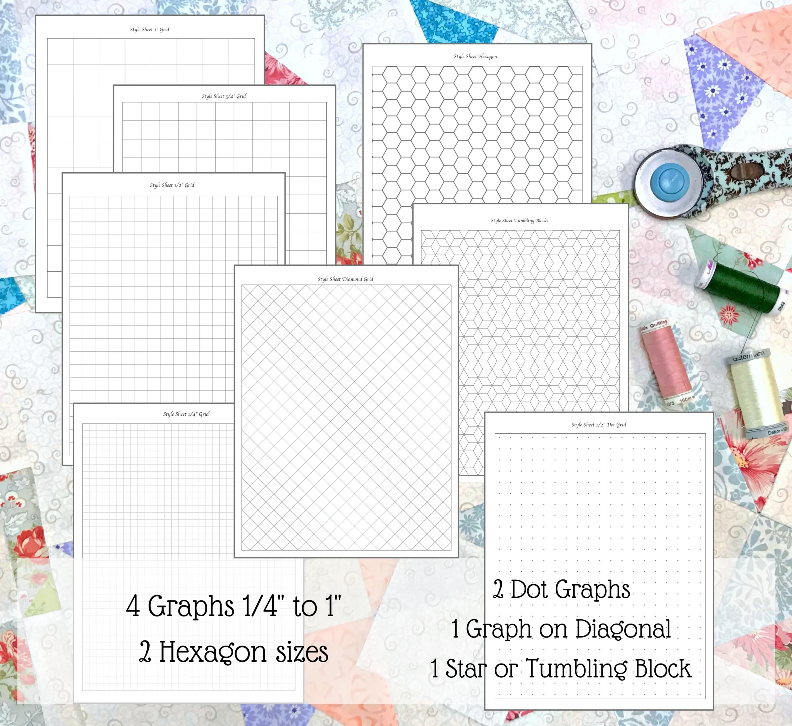 Quilter s Design Graph Paper 10 Graph Paper Grids PDF 