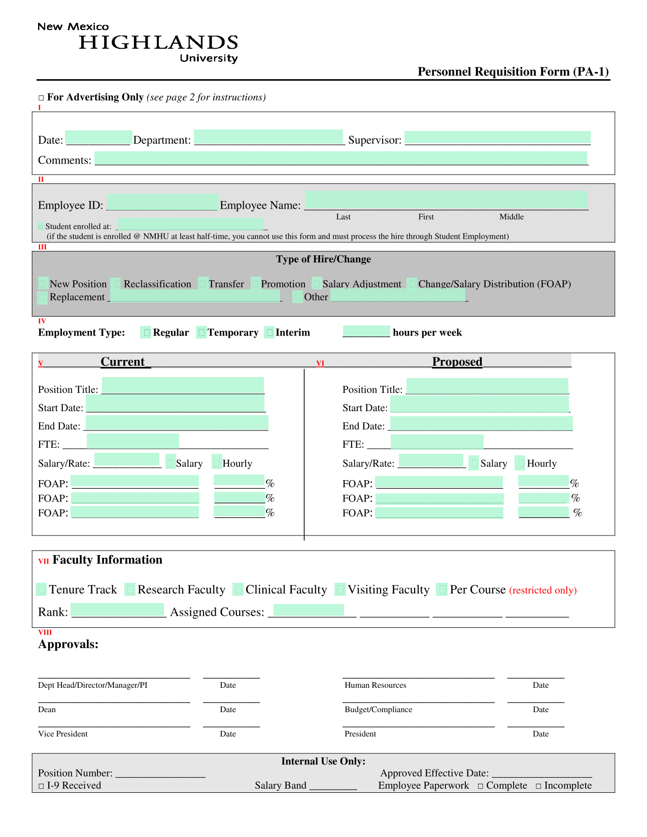 Request For A Non FMLA Leave Of Absence