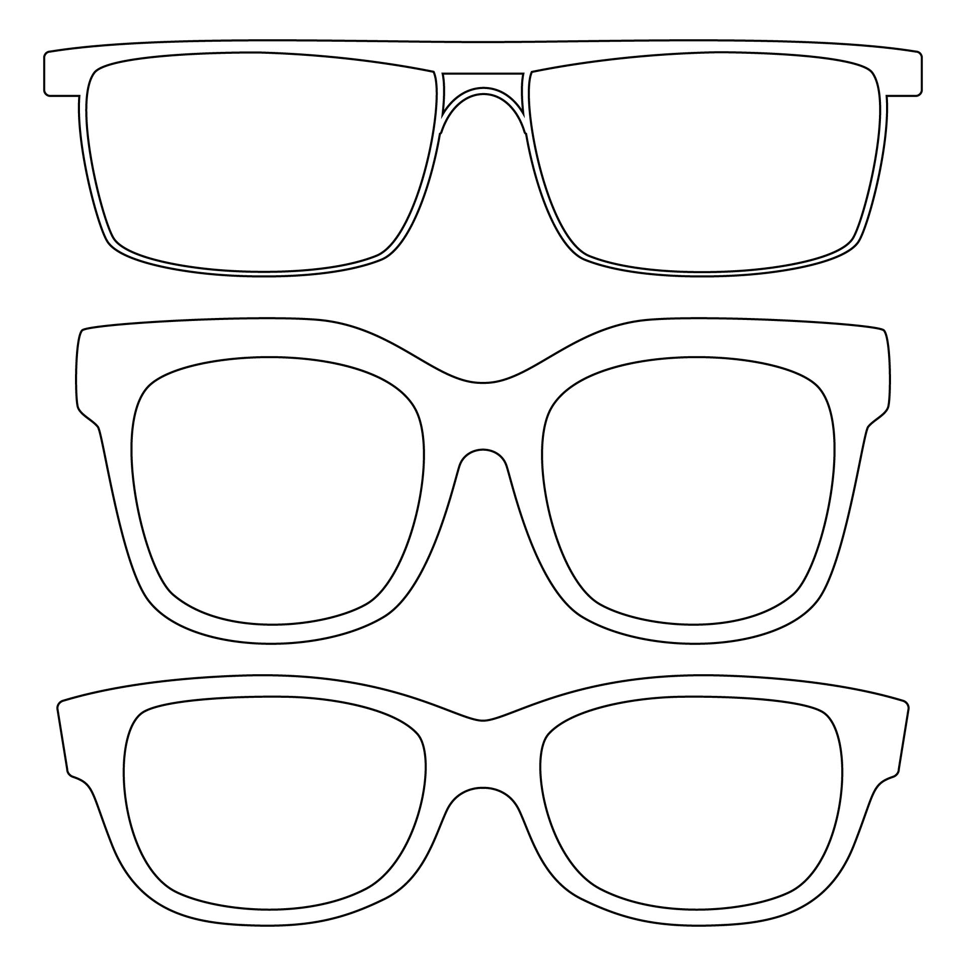 Shop Sunglasses Outline Template Deals Black Friday