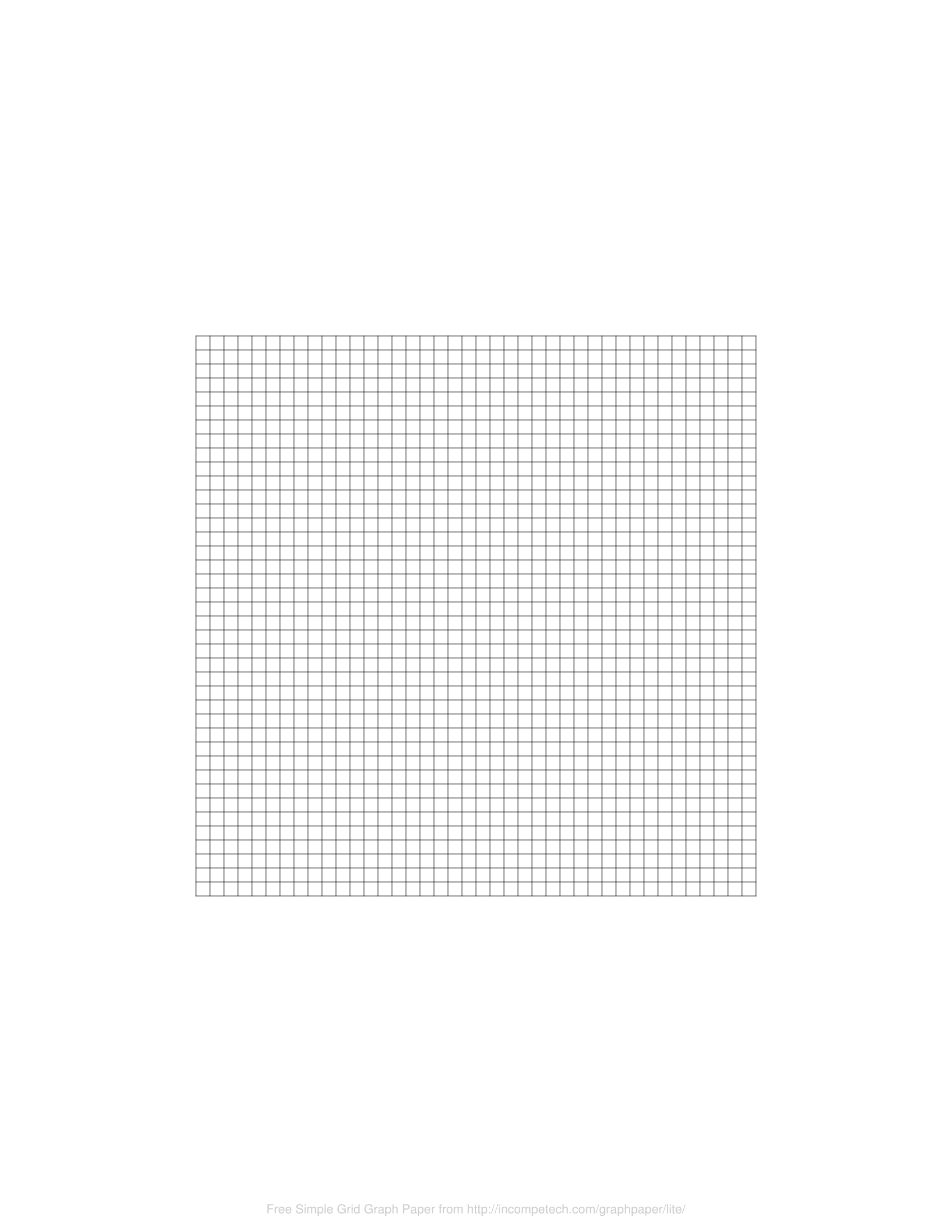 Graph Paper Grid Sizes