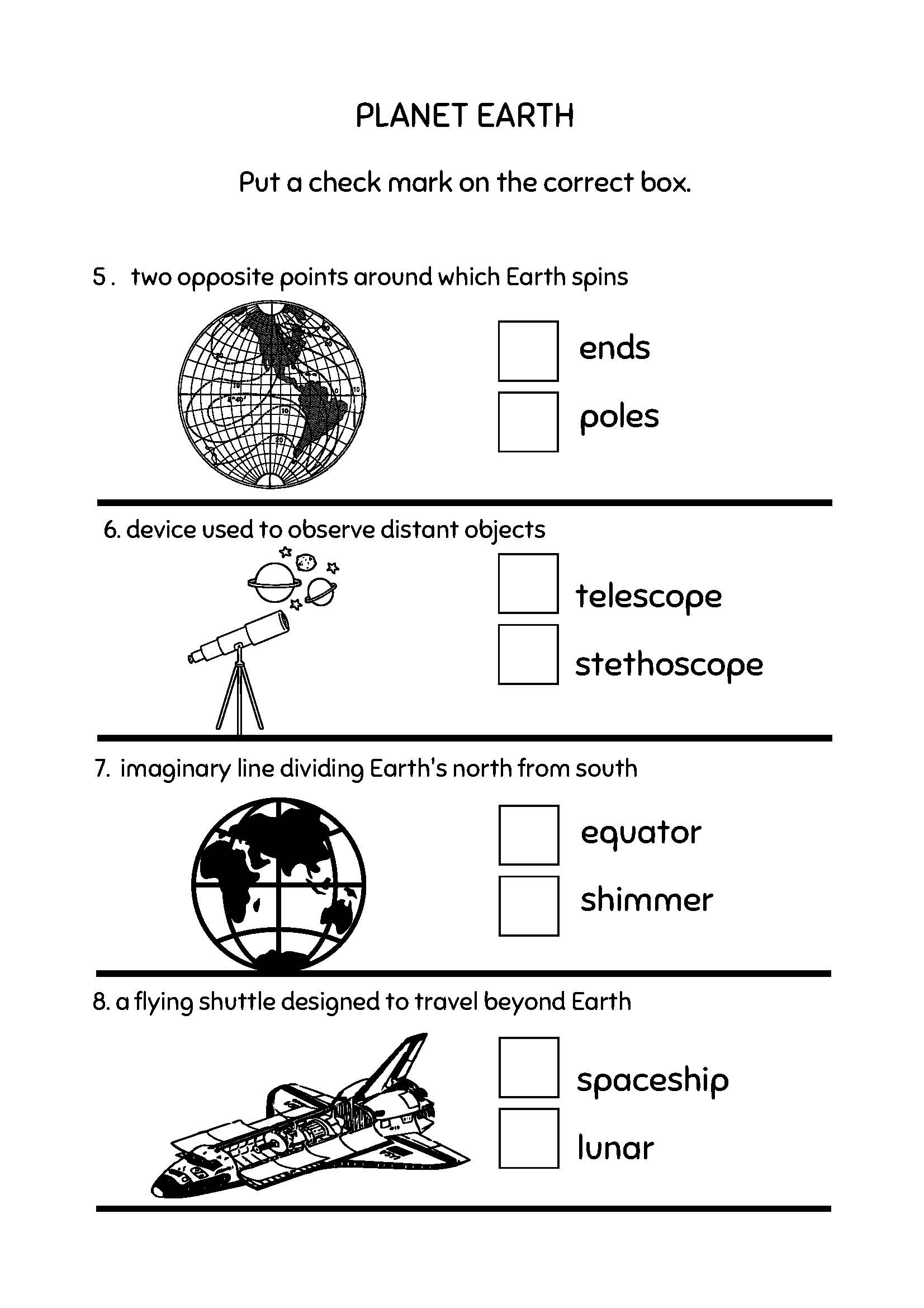 Printable Science Worksheets 4th Grade