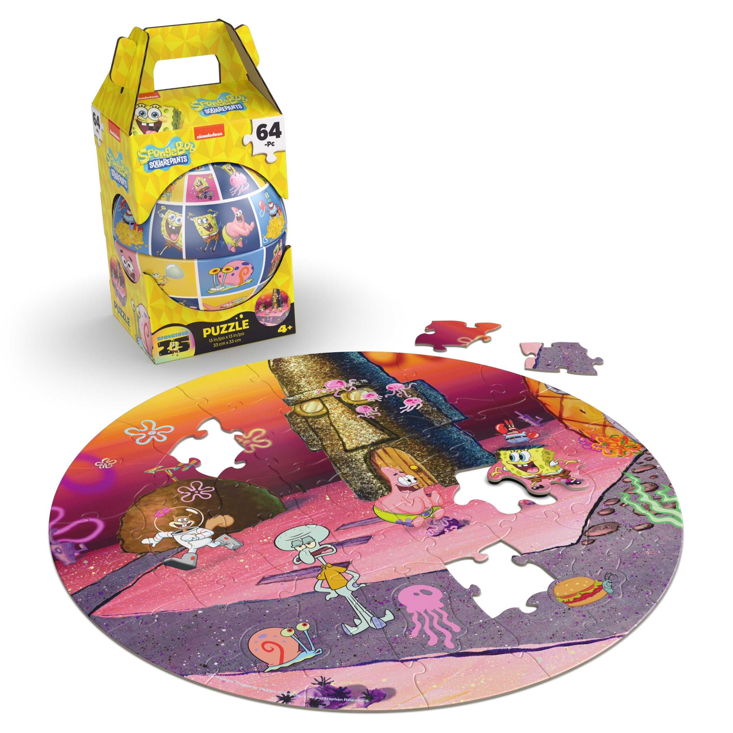 Spin Master Games Spongebob Squarepants 64 Piece Puzzle Sphere 