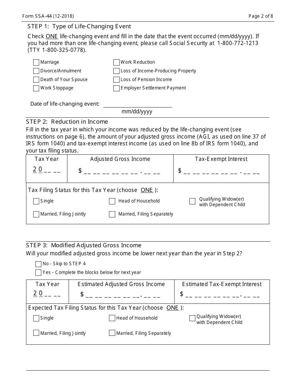 Ssa 44 Form 2024 Printable Printable Bingo Cards