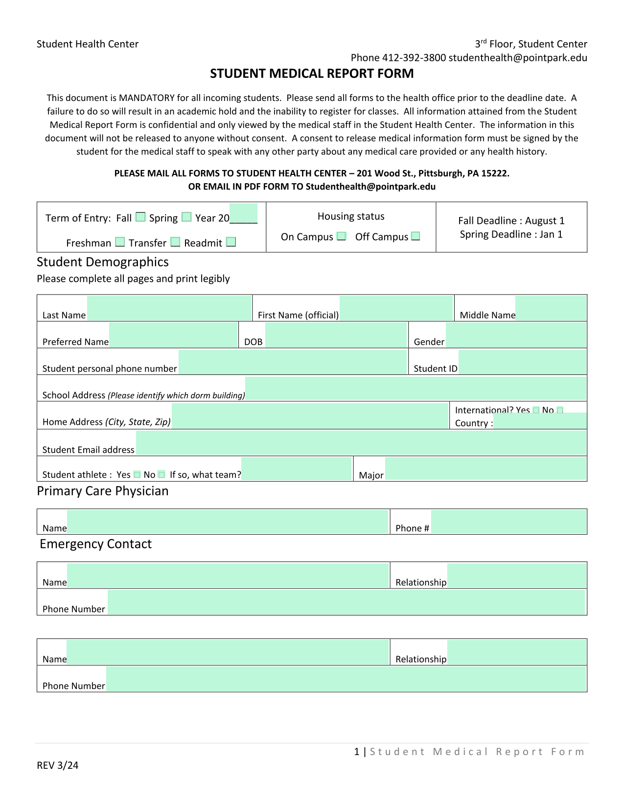Uw Fmla Forms