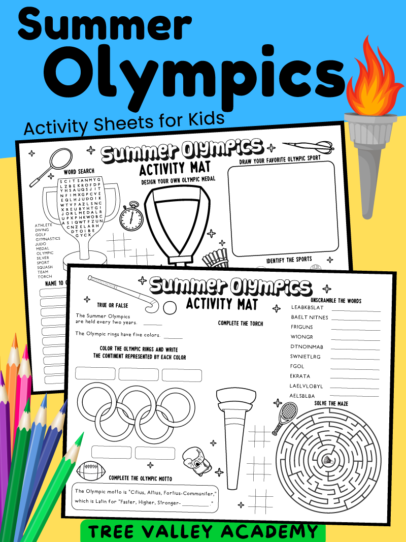 Free Printable Preschool Olympics Worksheets