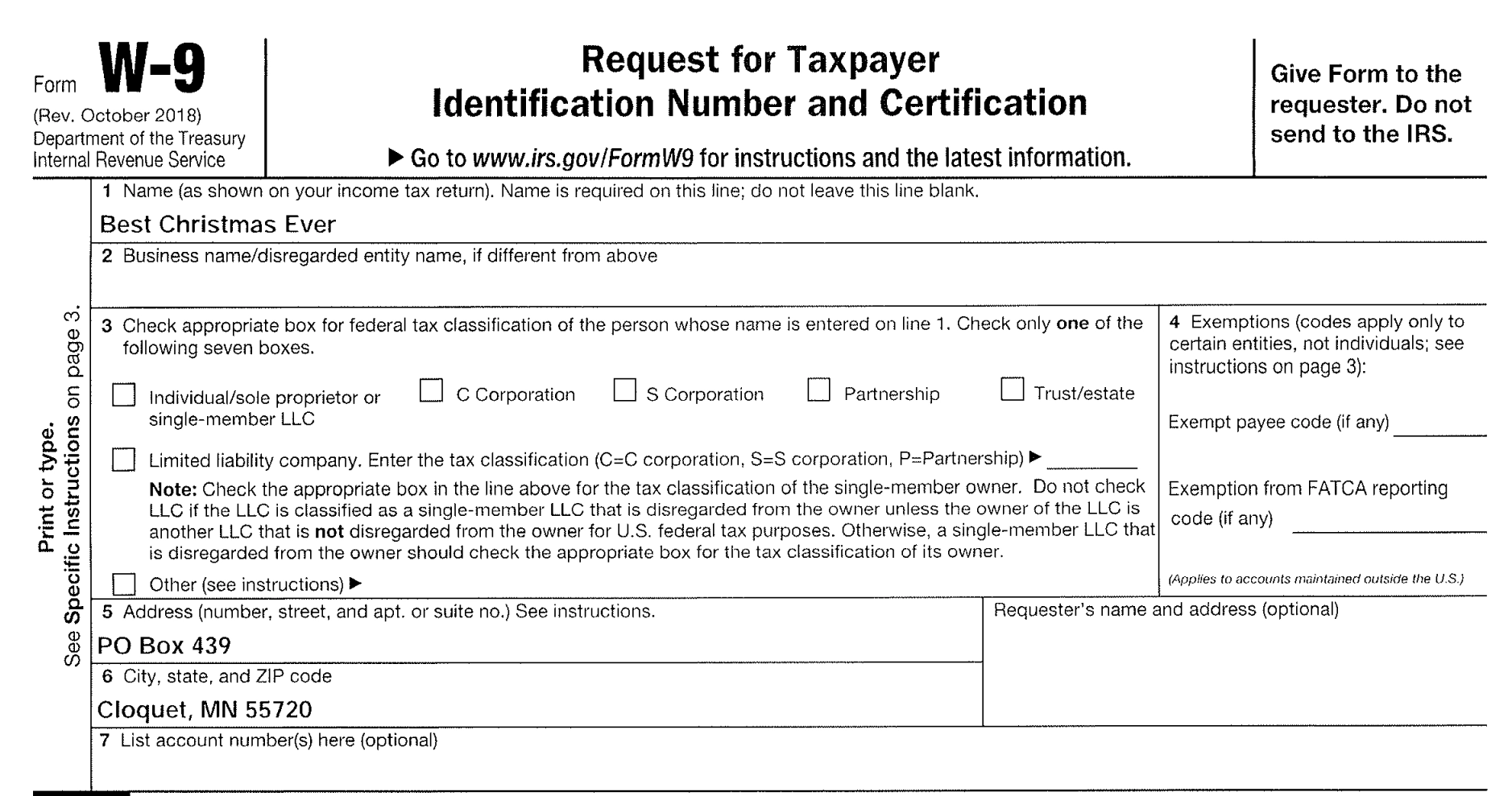 Tax Information