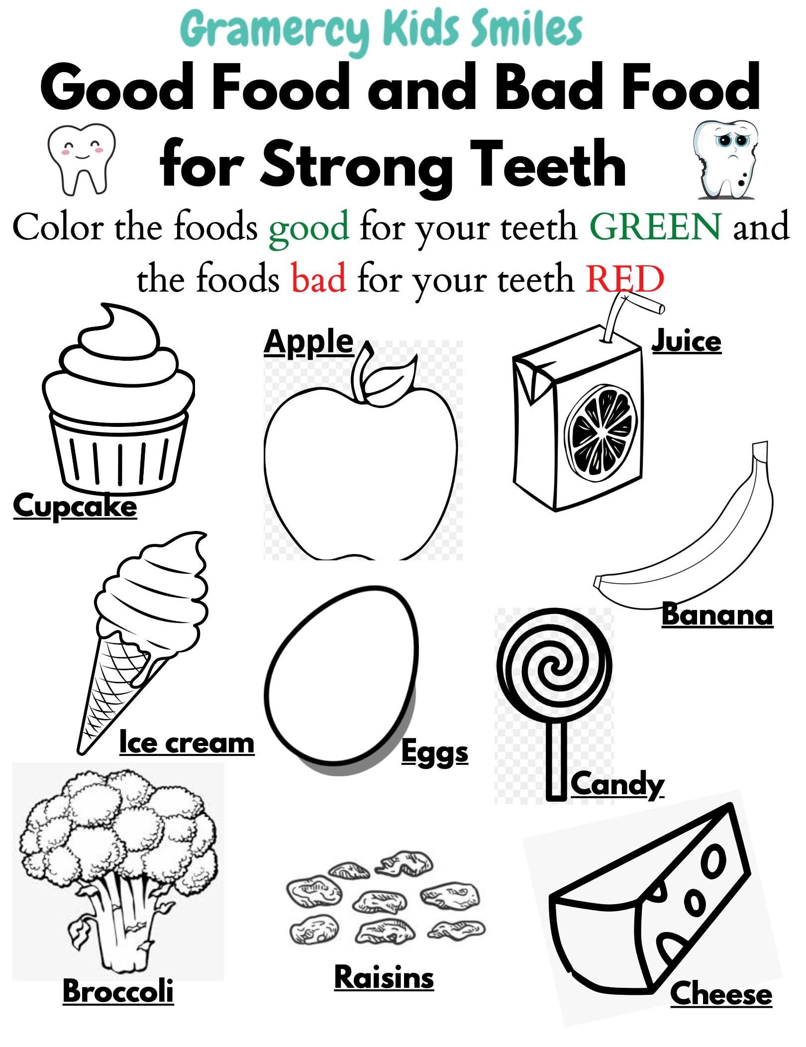 Teeth And Dental Health Activities And Printables Worksheetszone 