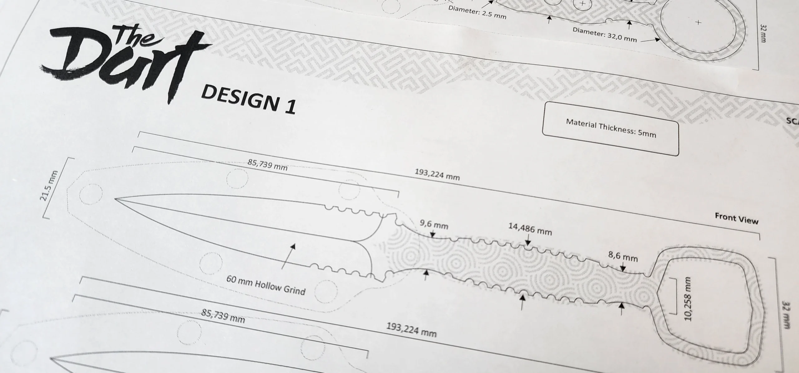 The DART EDC Knife Design Template Black Dragon Forge