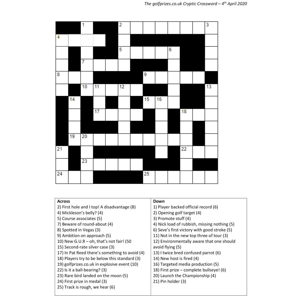 The Golfprizes co uk Puzzle Page