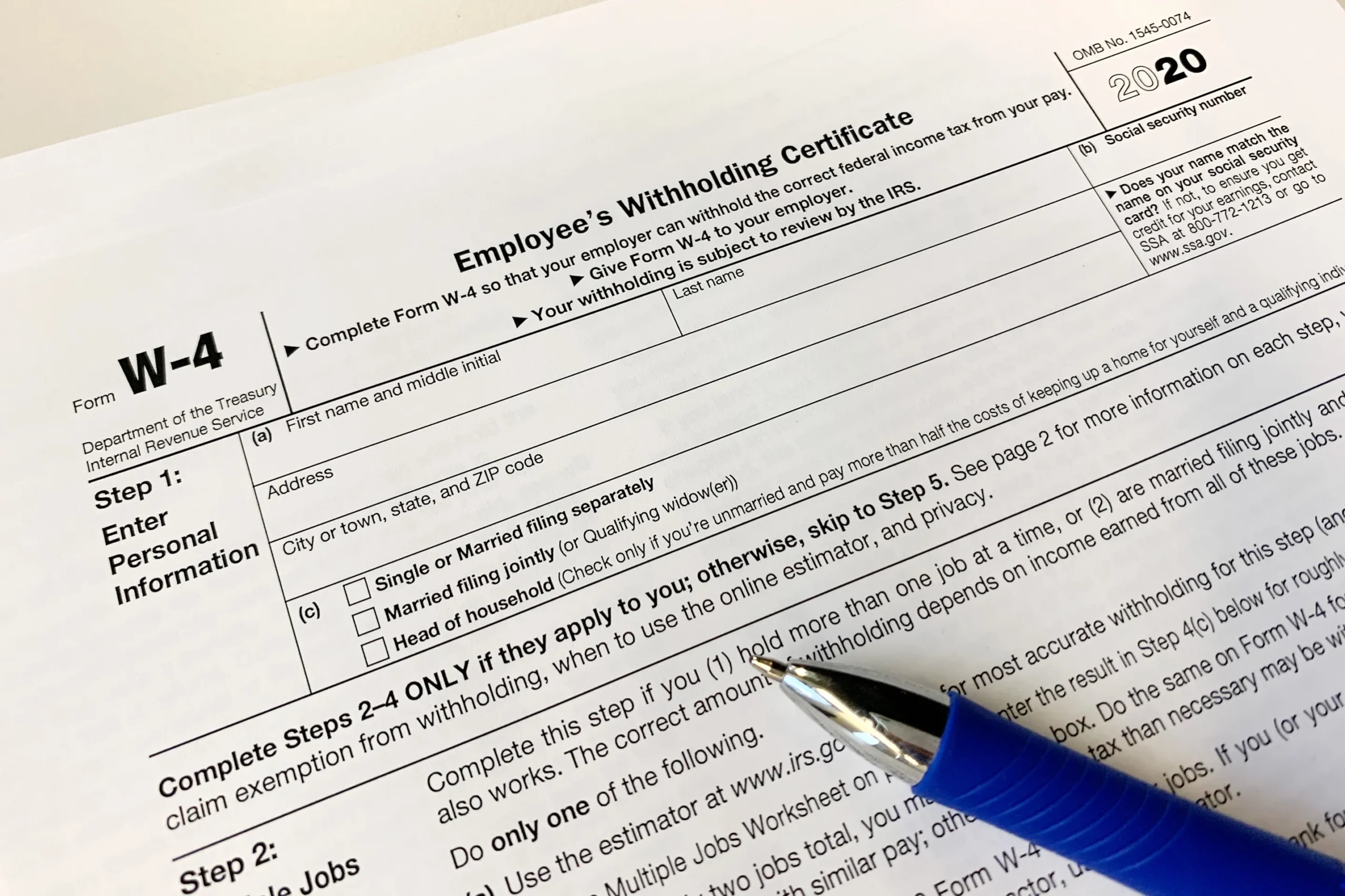 The IRS Has A New Easier W 4 For Withholding Taxes In 2020 Money