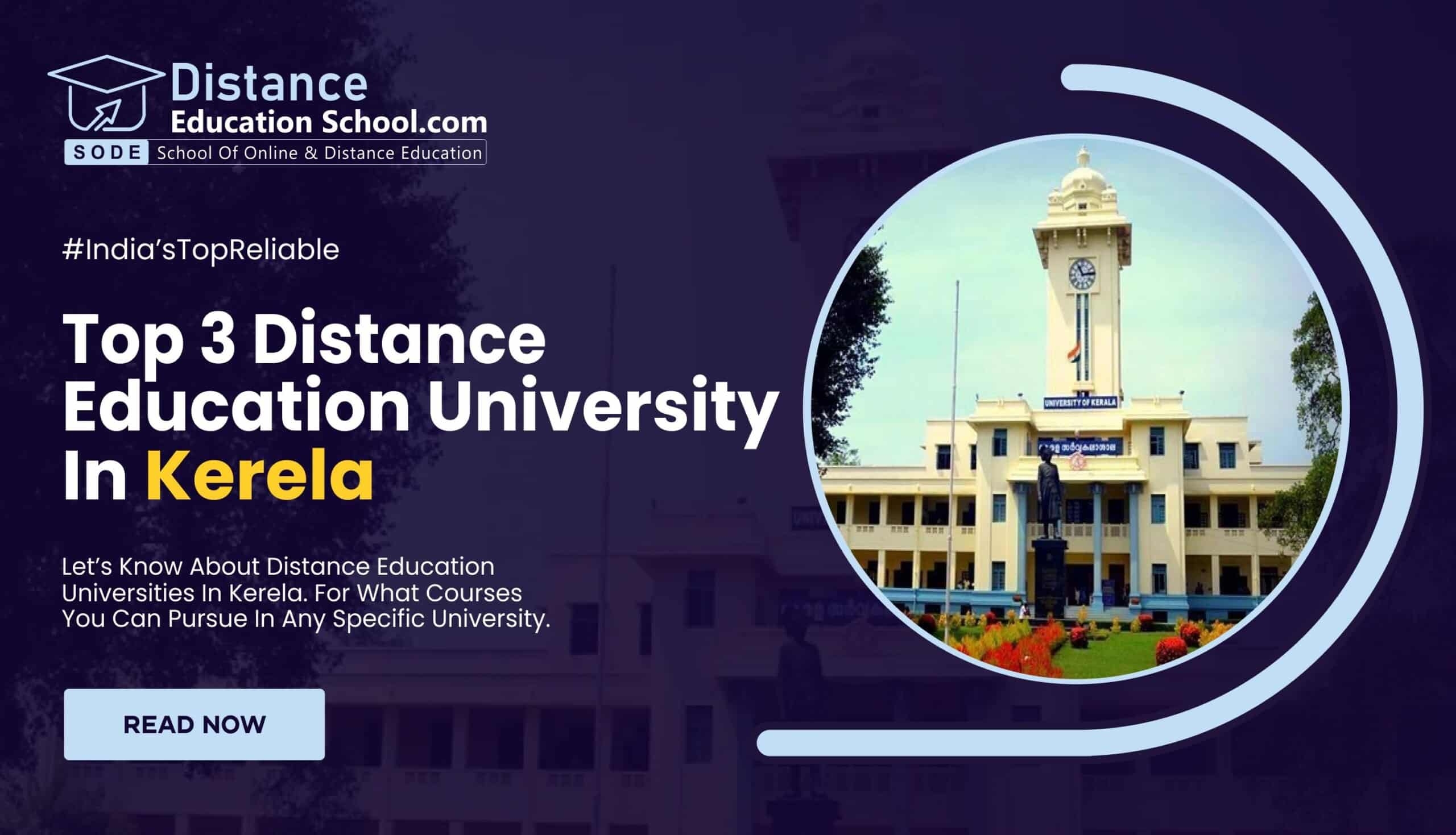 Top 3 Distance Education Universities In Kerala Admission 2026