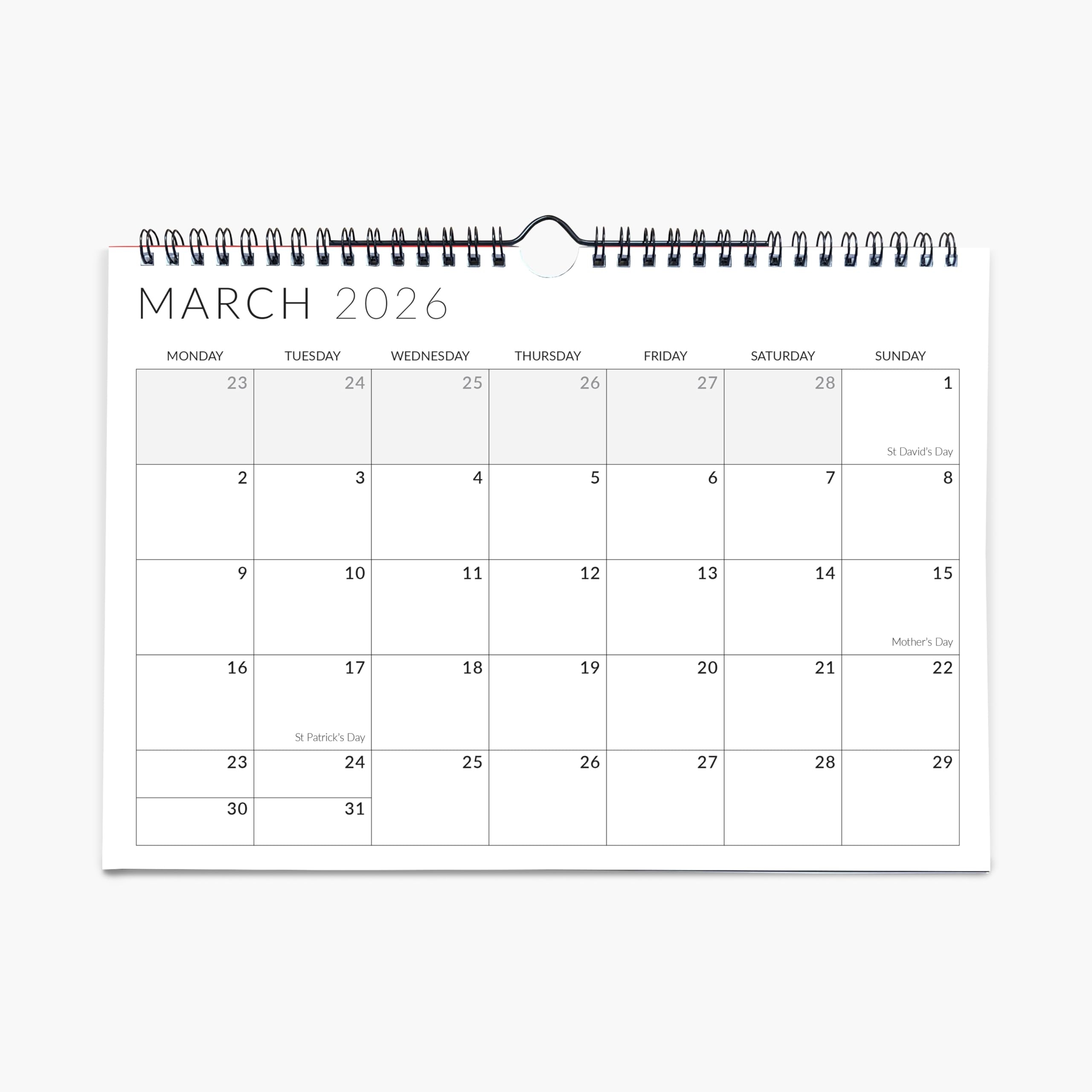 2026-27 Blank Calendar Printable