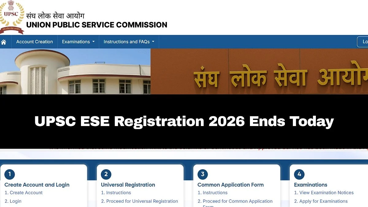 UPSC ESE Recruitment 2026 Registration Window Closes Today Check 