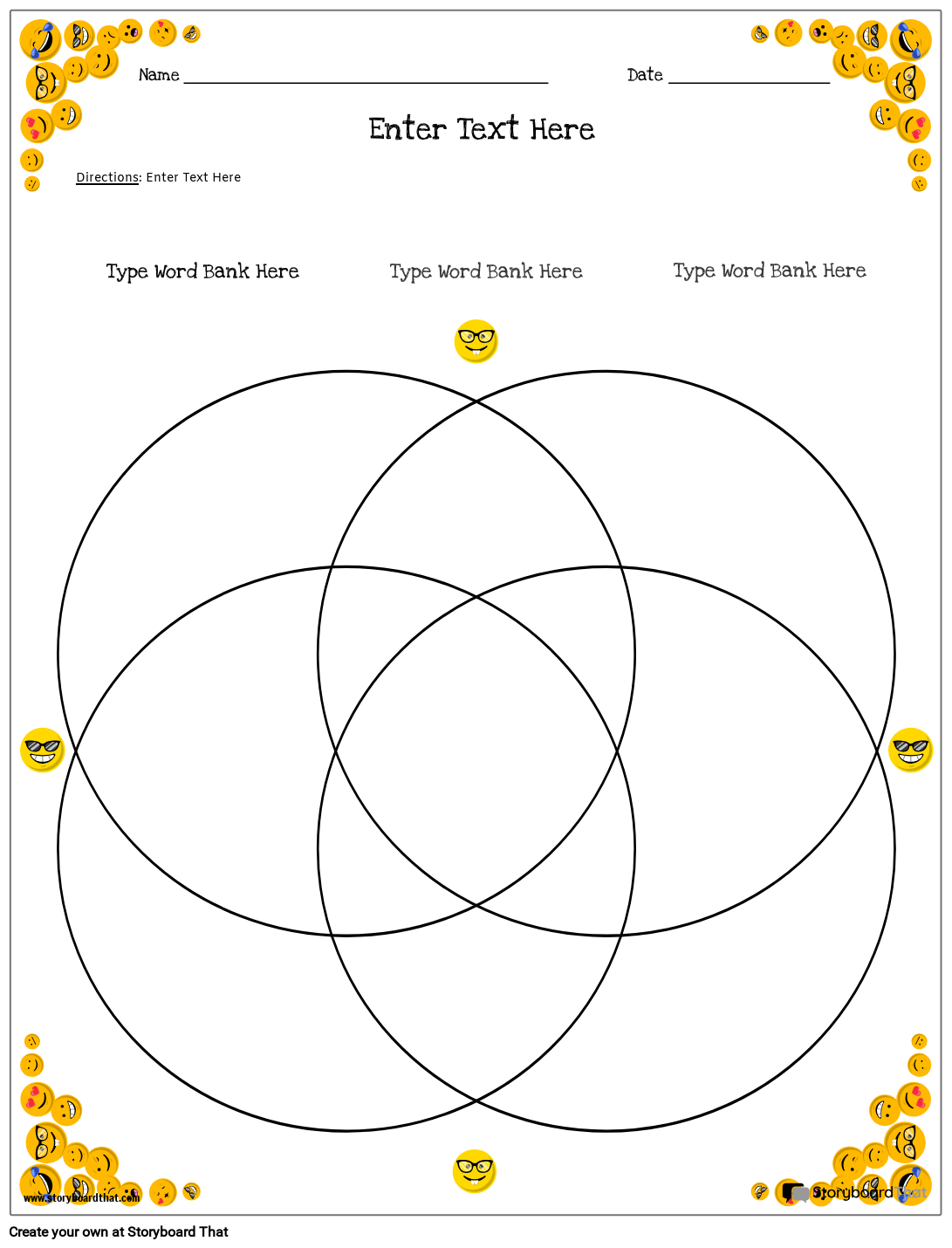 Venn Diagram Worksheets Free amp Customizable For Educators