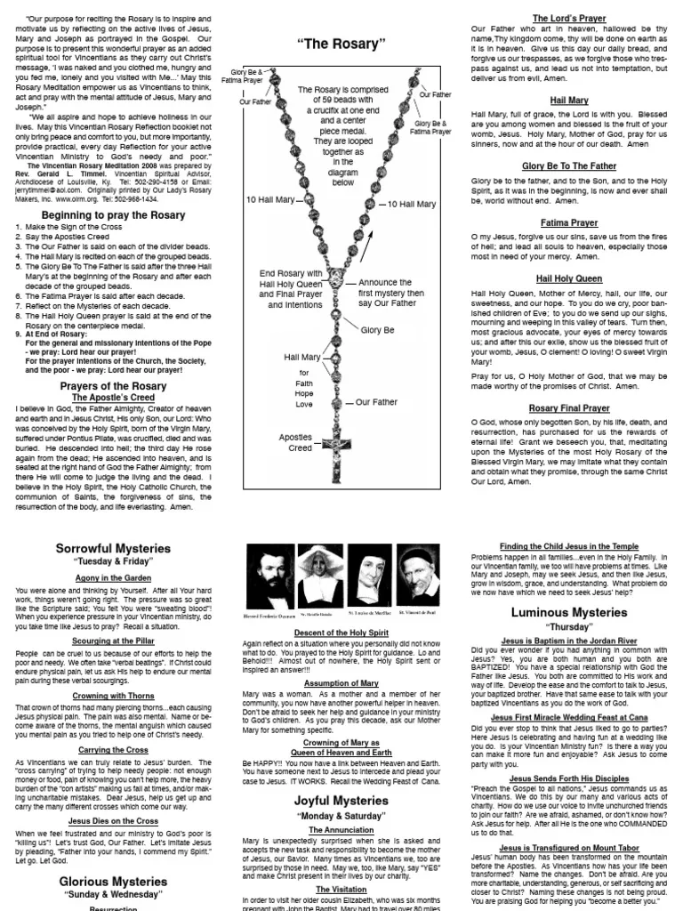 Free Printable Scriptural Rosary