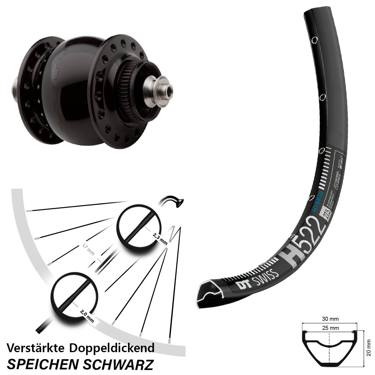 Vorderrad 28 29 Zoll KX Evo Shimano DH UR700 3D Centerlock 8272780