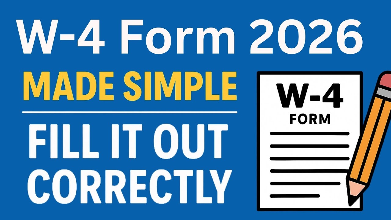 W 4 Form 2026 Made Simple Fill It Out Correctly