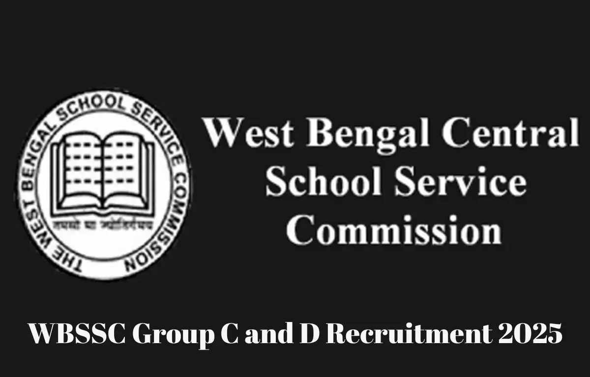 WBSSC Group C And D Recruitment 2025 8478 Posts Online Form At 